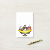 バナナアイスクリームスプリットサンデグルメポストイット ポストイット (デスク上)