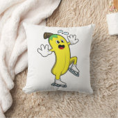 バナナアットアイススケートで滑るとアイススケート.PNG クッション (ブランケット)