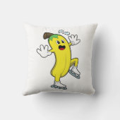 バナナアットアイススケートで滑るとアイススケート.PNG クッション (裏面)