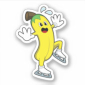 バナナアットアイススケートで滑るとアイススケート.PNG シール (正面)