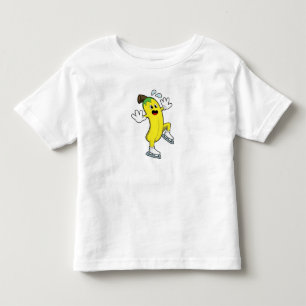 バナナアットアイススケートで滑るとアイススケート.PNG トドラーTシャツ
