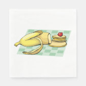 バナナアンドパンケーキ朝食おもしろい食べ物 スタンダードランチョンナプキン (正面)