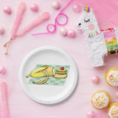 バナナアンドパンケーキ朝食おもしろい食べ物 ペーパープレート (パーティー)