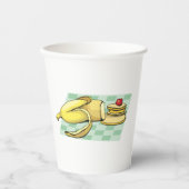 バナナアンドパンケーキ朝食おもしろい食べ物 紙コップ (正面)