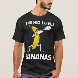 バナナアートおもしろいボーイズ子供へベリーフルーツスムージー Tシャツ