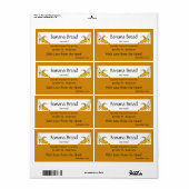 バナナイエローフレームバナナズ自家製フード ラベル (フルシート)