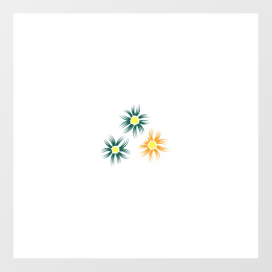 バナナイエロー、ダークブルーグリーン、装飾 ウィンドウサイン (シート)