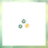 バナナイエロー、ダークブルーグリーン、装飾 ウィンドウサイン (シート3)