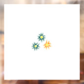 バナナイエロー、ダークブルーグリーン、装飾 ウィンドウサイン (シート2)