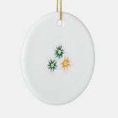 バナナイエロー、ダークブルーグリーン、装飾 セラミックオーナメント (右)