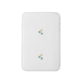 バナナイエロー、ダークブルーグリーン、装飾 バスマット (正面縦)