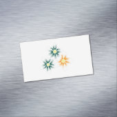 バナナイエロー、ダークブルーグリーン、装飾 マグネット名刺 (インサイチュ)