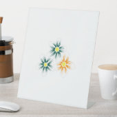 バナナイエロー、ダークブルーグリーン、装飾 台座サイン (インサイチュ)