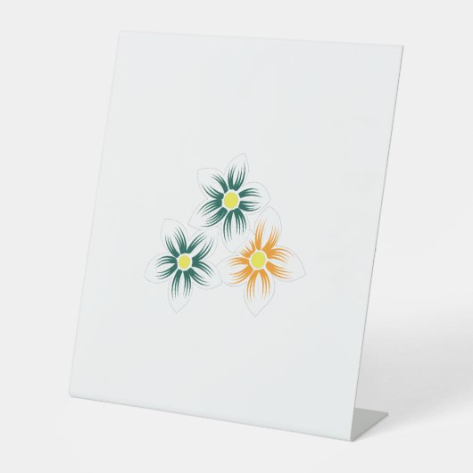 バナナイエロー、ダークブルーグリーン、装飾 台座サイン (正面)