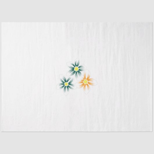 バナナイエロー、ダークブルーグリーン、装飾 薄葉紙 (正面)