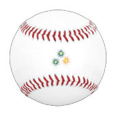 バナナイエロー、ダークブルーグリーン、装飾 野球ボール (裏面)