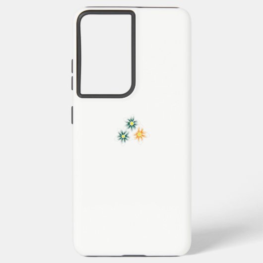 バナナイエロー、ダークブルーグリーン、装飾 SAMSUNG GALAXYケース (裏面)