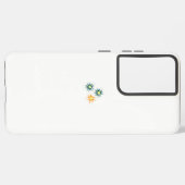 バナナイエロー、ダークブルーグリーン、装飾 SAMSUNG GALAXYケース (左側面)