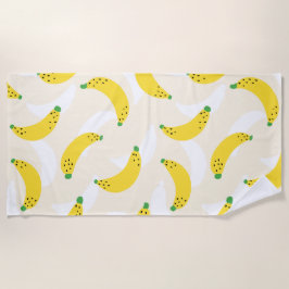 バナナイポップ・アートのロクリーム ビーチタオル