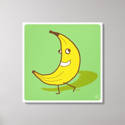 バナナウォーク話さない キャンバスプリント (正面)