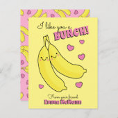 バナナカワイトキッズ教室バレンタインカード ポストカード (正面/裏面)