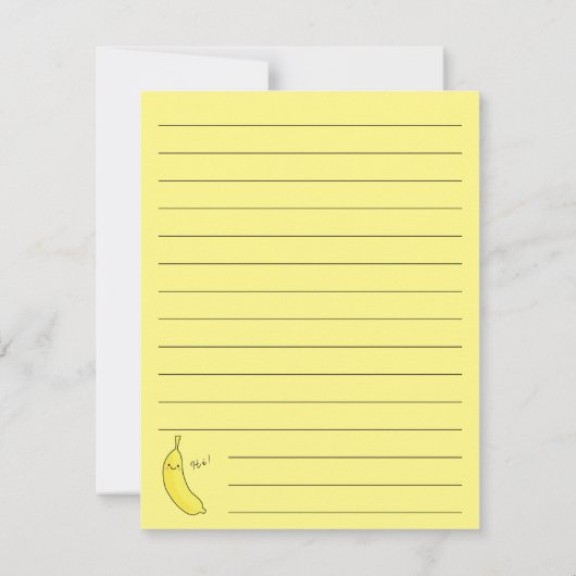 バナナキッドのかわいいかわいいフラットカード サンキューカード (裏面)