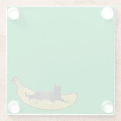 バナナキャットコースター ガラスコースター (裏面)