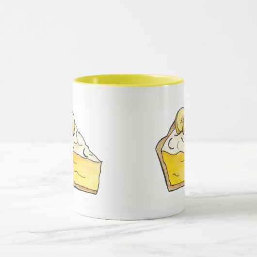 バナナクリームクレームパイスライスベーキングイエロー マグカップ (中央)
