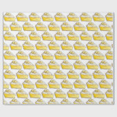 バナナクリームクレームパイスライスベーキングイエロー ラッピングペーパー (フラット)