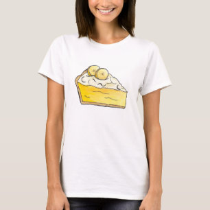 バナナクリームパイスライスグルメフードシャツ Tシャツ