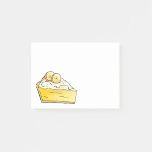 バナナクリームパイスライスデザートグルメポスト ポストイット