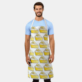 バナナクリームパイスライス南ダイナーデザート エプロン (着用した状態)