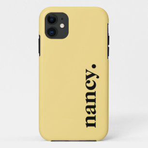 バナナクリ無地のームカエレガントラー名 iPhone 11 ケース