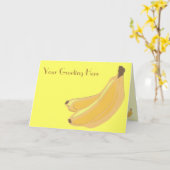 バナナグリーティングカード カード (黄色い花)