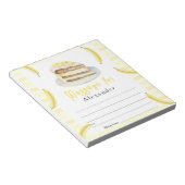 バナナケーキタイムカプセルメッセージ ノートパッド (アングル)