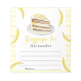 バナナケーキタイムカプセルメッセージ ノートパッド