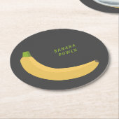 バナナコースター ラウンドペーパーコースター (アングル)