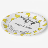 バナナスアバウトユージャックアンドジルウェディングシャワー ペーパープレート (アングル)