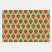 バナナストロベリースイカおもしろいの果柄 ラッピングペーパーシート (正面2)