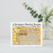 バナナスフォスターマルティーニレシピはがき ポストカード (スタンド正面)