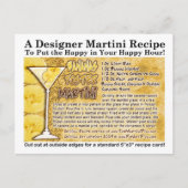 バナナスフォスターマルティーニレシピはがき ポストカード (正面)