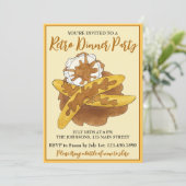 バナナスフォスターレトロディナーパーティーデザートフード 招待状 (スタンド正面)