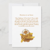 バナナスフォスターレトロディナーパーティーデザートフード 招待状 (裏面)