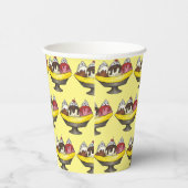 バナナスプリットアイスクリームサンデスコップショップデザート 紙コップ (右)