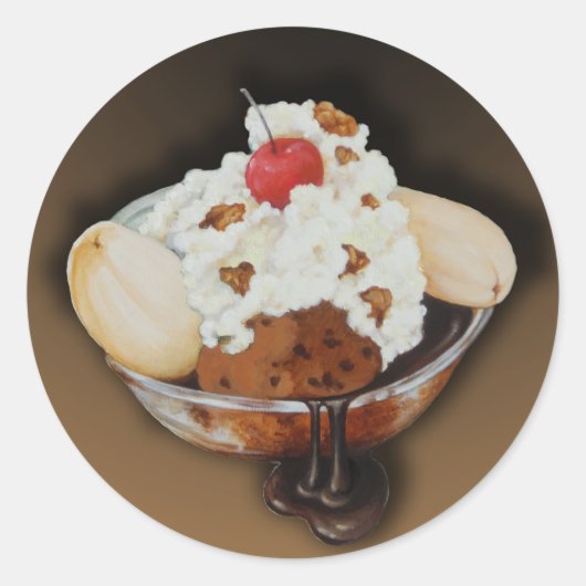 バナナスプリットシール ラウンドシール (正面)