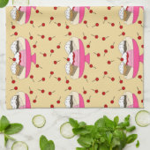 バナナスプリットプリント キッチンタオル (折り畳み)