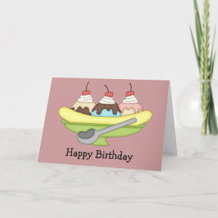 バナナスプリット誕生日カード カード