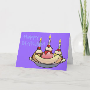バナナスプリット誕生日バイシャロンシャーペ カード