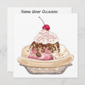 バナナスプリット 招待状 (正面/裏面)