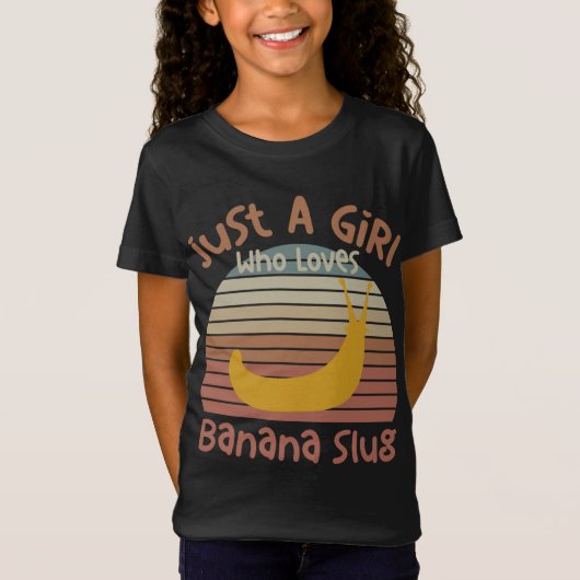 バナナスラグを愛する女の子バナナスラグエント Tシャツ (正面)